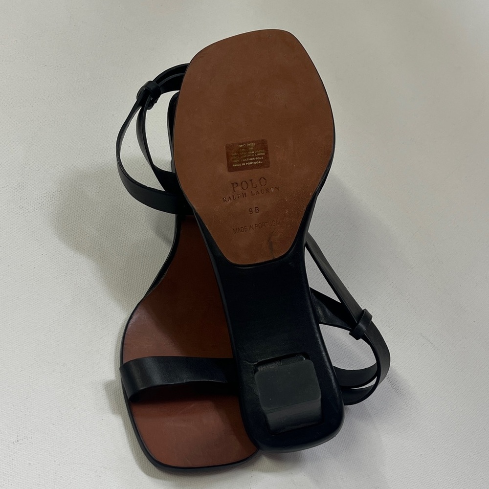 Polo by Ralph Lauren Black and Brown Sandals - Picture 6 of 6